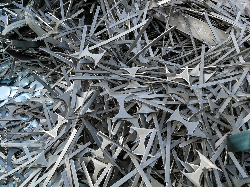 Background of metal scraps to be recycled Background of metal scraps to be recycled