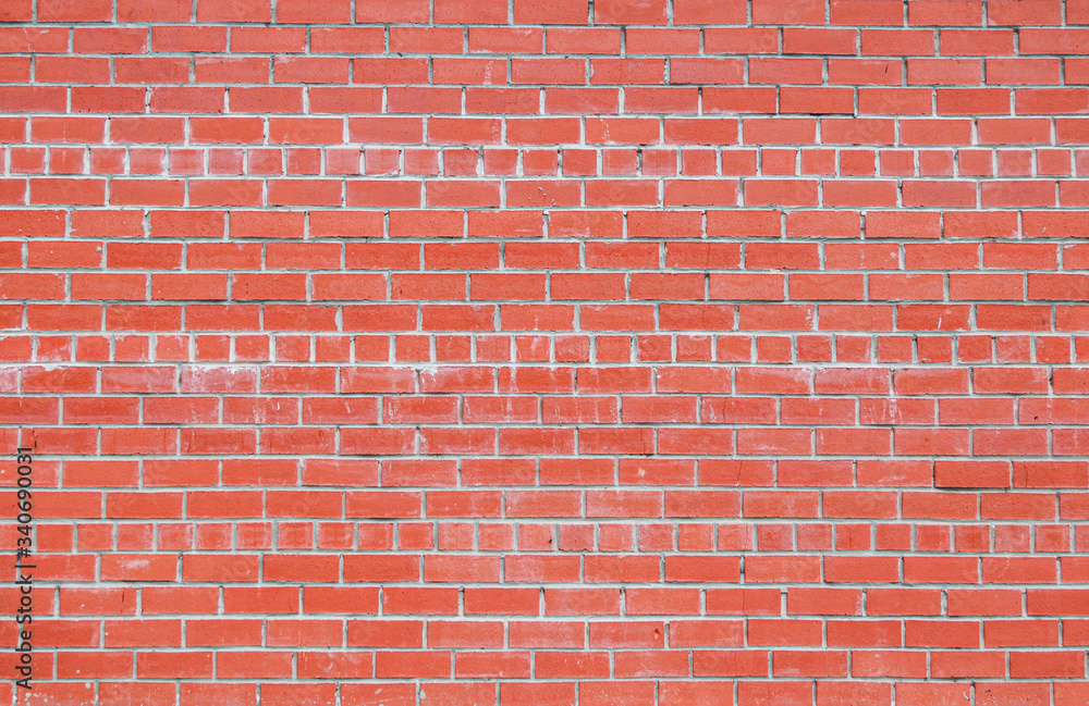 Fototapeta premium Red bricks wall abstract background