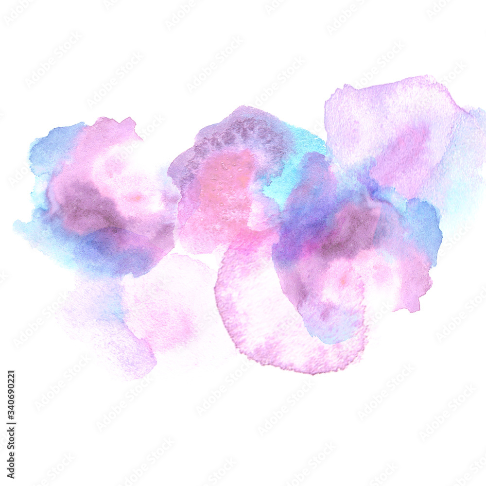 Abstract watercolor on white background.