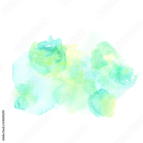 Abstract watercolor on white background.