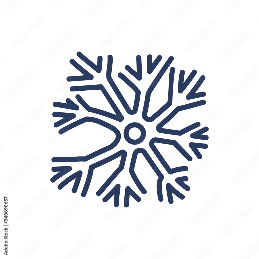 Neuron thin line icon. Neural network, learning, connection, isolated outline sign. Artificial intelligence concept. Vector illustration symbol element for web design and apps