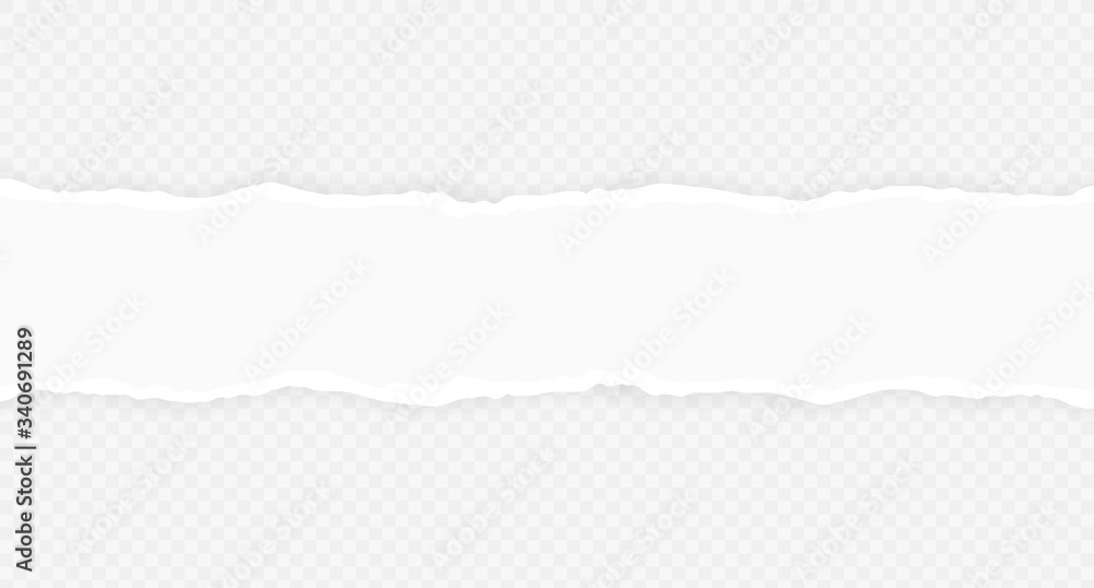 Ripped squared horizontal paper strips for text or message. Torn paper edge. Torn paper stripes. Vector illustration Ripped squared horizontal paper strips for text or message. Torn paper edge. Torn paper stripes. Vector illustration