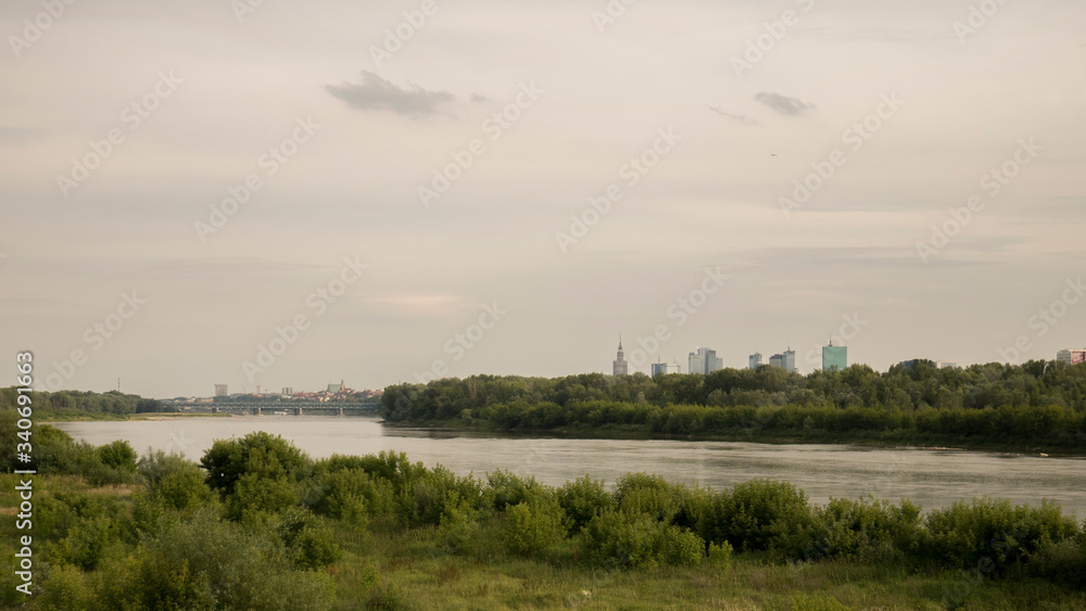 Warsaw view from the Vistula River