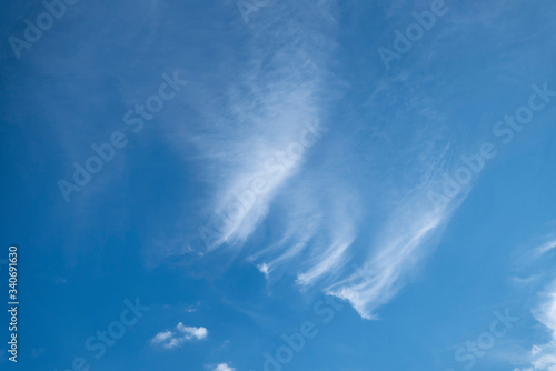 beautiful blue sky and white clouds