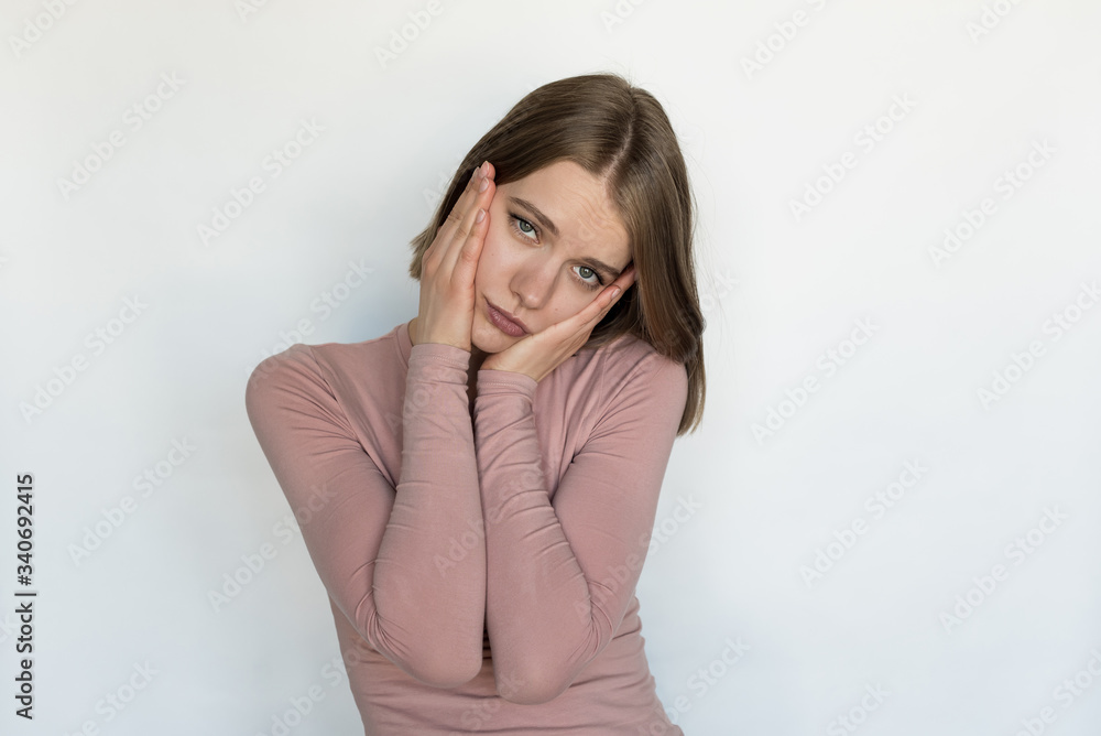 Young beautiful woman with short hair Young beautiful woman with short hair