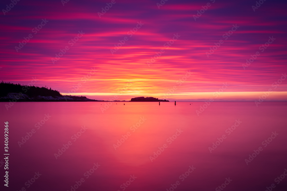 Obraz premium Long Exposure Sunrise at Dipper Harbour