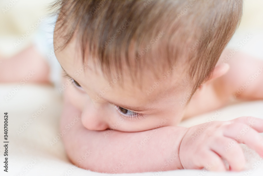 Little baby boy are playing with his favorite toy