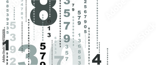 background with numbers in rhythmic dimensions.	