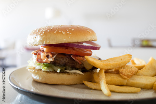 Bacon Cheeseburger with Fre...