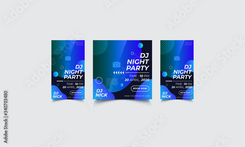 Night Party Social Media Post & Story Template