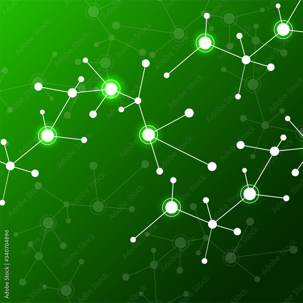 Abstract background of molecules, connected structure. Dna, atom, neurons. Scientific concept for your design. Vector illustration Abstract background of molecules, connected structure. Dna, atom, neurons. Scientific concept for your design. Vector illustration