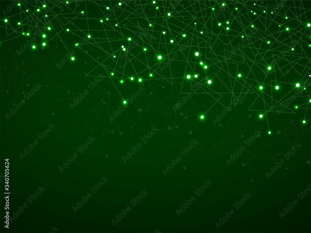 Abstract geometric background with connecting glowing dots and lines. Modern technology concept. Polygonal structure. Futuristic Design