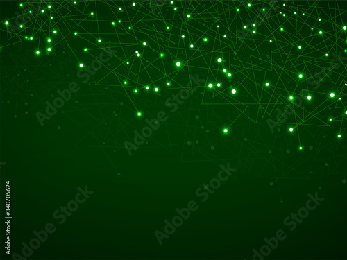 Abstract geometric background with connecting glowing dots and lines. Modern technology concept. Polygonal structure. Futuristic Design