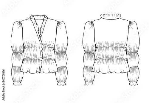 Fashion vector illustration blouse