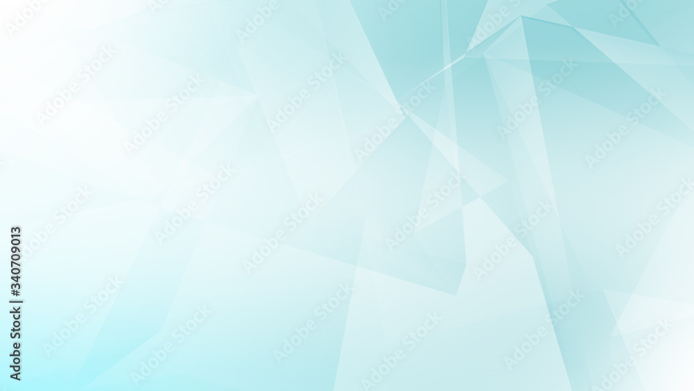 Obraz premium Abstract blue white and gray polygon triangle pattern gradient background. 3d render illustration.