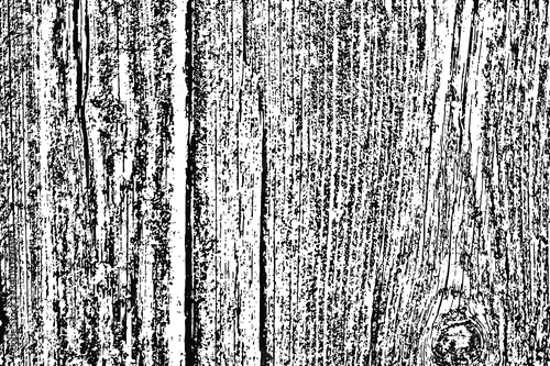 Grunge texture of the wood surface, unevenly erased. Abstract rough background with noise, dirt and spots. Vector illustration. Overlay template.