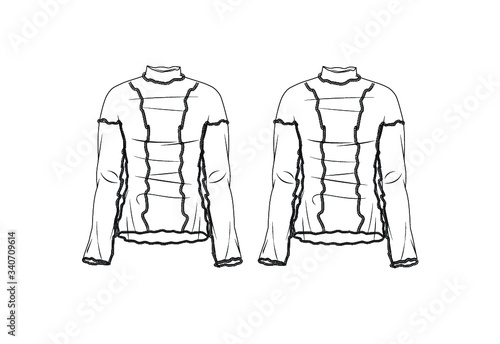 Fashion vector illustration of a blouse