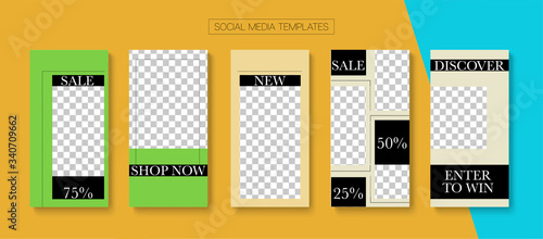 Social Stories Cool Vector Layout.