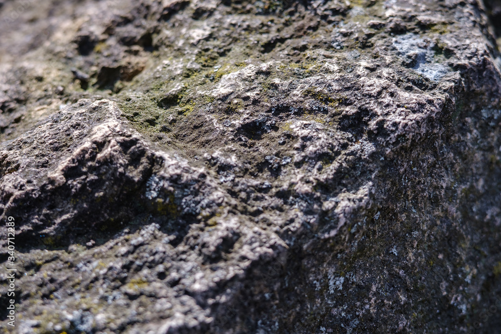 Moss on the old stone surface. Natural stone surface texture background. Moss on the old stone surface. Natural stone surface texture background.