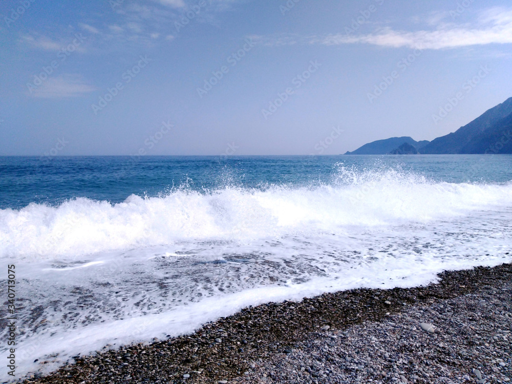 waves on the beach