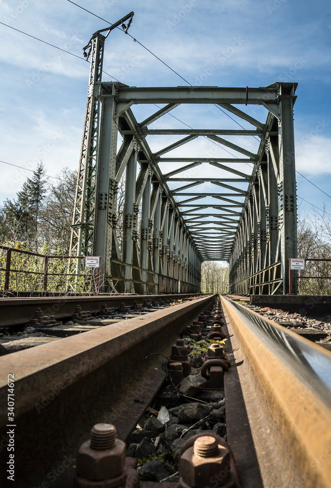 railway tracks and bridge