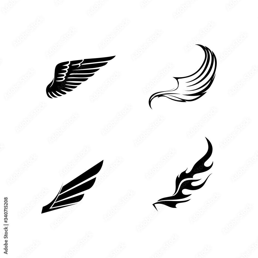 Vector - Vector sign abstract bird in flight Rooster and Chicken
