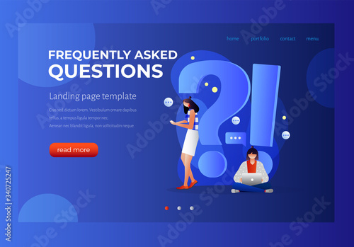 FAQ and Q&A vector illustration concept