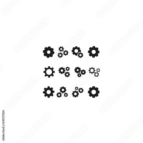 gear wheel set vector icon cog  icon  cogs  machine  set  cogwheel  symbol 