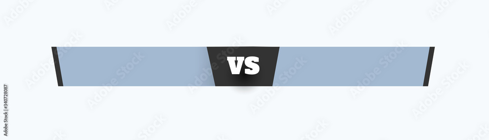 VS Logo. Versus Board of rivals, with space for text. vector illustration. blue vs banner