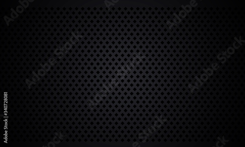 Black textured rhombus background. Black rhomb texture metal steel background. Dark carbon fiber texture. Web design template vector illustration EPS 10.
