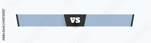 VS Logo. Versus Board of rivals, with space for text. vector illustration. blue vs banner. football, basketball, soccer screen. vector illustration.