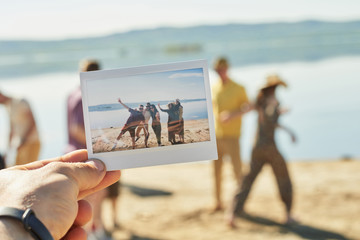 Summer Photo Of Friends Having Fun