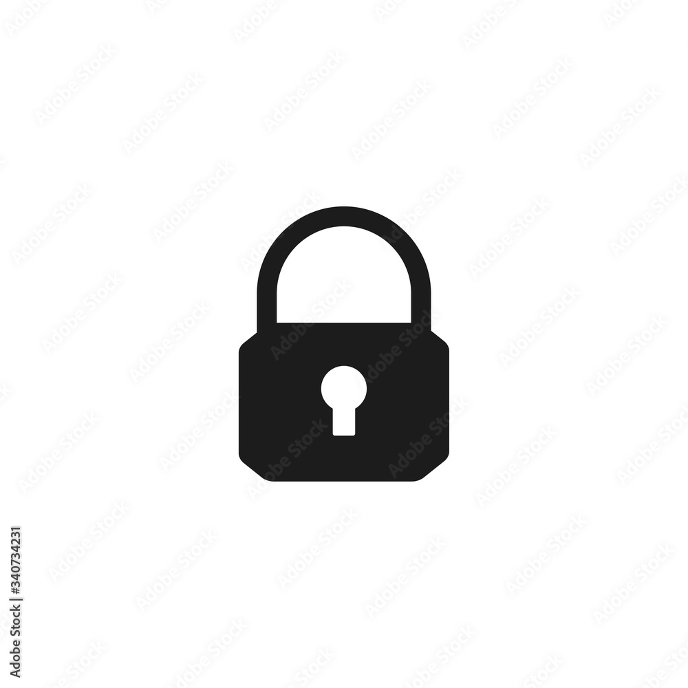 Lock Vector icon . Lorem Ipsum Illustration design