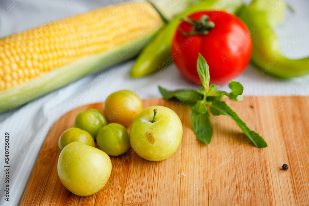 Flatlay of fresh vegetables. Frame of vegetables. Healthy feeding concept Flatlay of fresh vegetables. Frame of vegetables. Healthy feeding concept