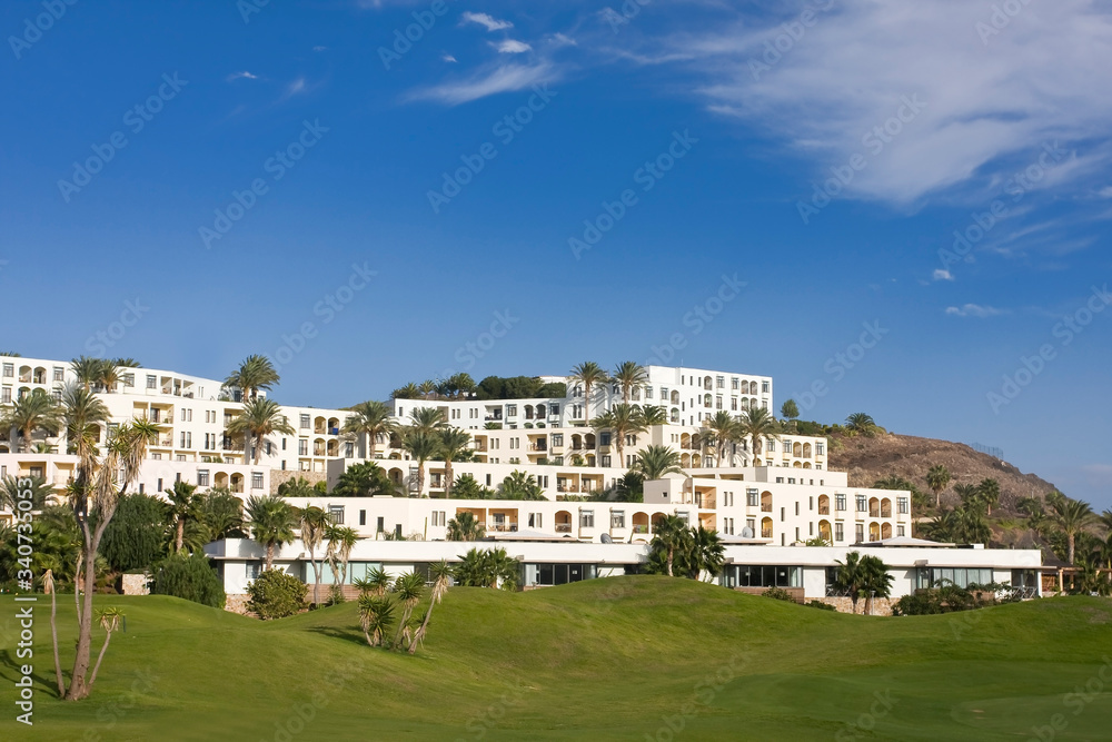 Hotel Playitas Grand Resort Cala del Sol with golf course, Las Playitas, Fuerteventura, Canary Islands, Spain, Europe Hotel Playitas Grand Resort Cala del Sol with golf course, Las Playitas, Fuerteventura, Canary Islands, Spain, Europe
