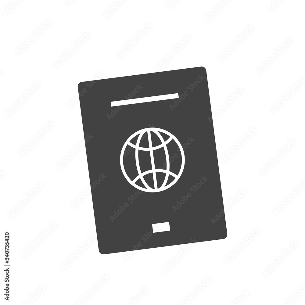 Passport vector icon on white isolated background. Passport vector icon on white isolated background.
