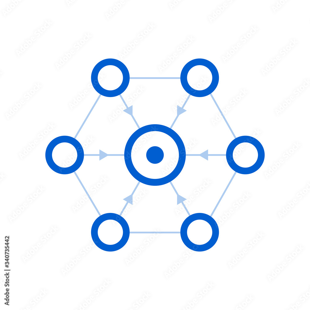 Connection Icon Design Vector Template. Vector blue icon on light grey background. Connection Icon Design Vector Template. Vector blue icon on light grey background.