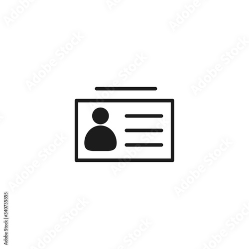 Identification card Vector icon . Lorem Ipsum Illustration design