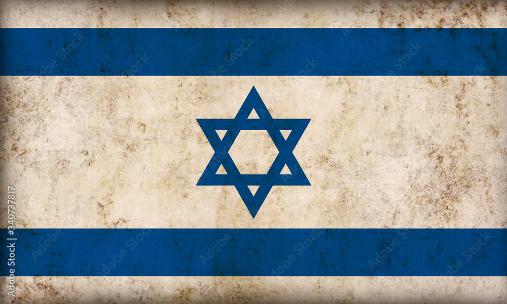 Obraz premium Israel flag on grunge background