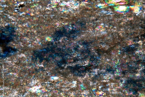 Foto Microscope photo of a petrographic thin section of a lapis lazuli gem stone