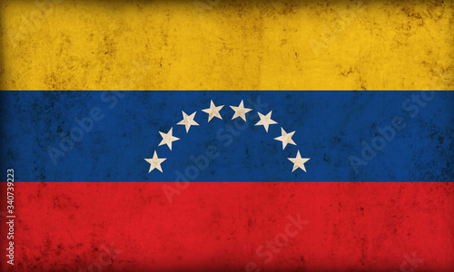 Venezuela flag on grunge background