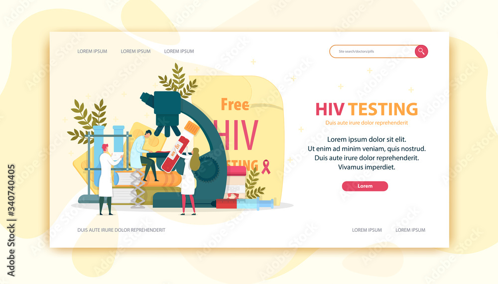 Clinic Website Free Registration for HIV Test.