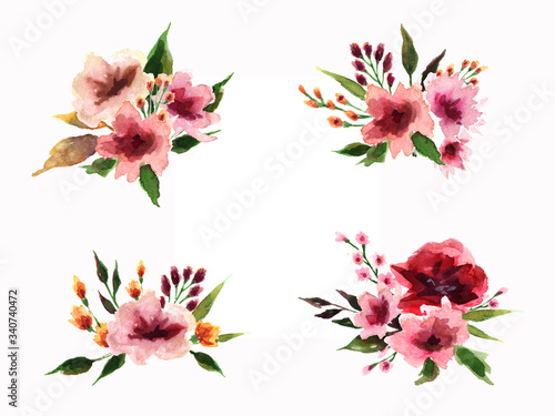 illustration of flowers in watercolor