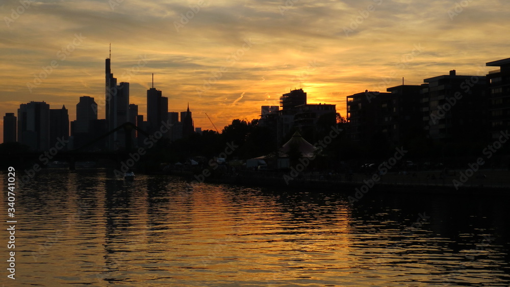 Skyline Frankfurt Afterglow