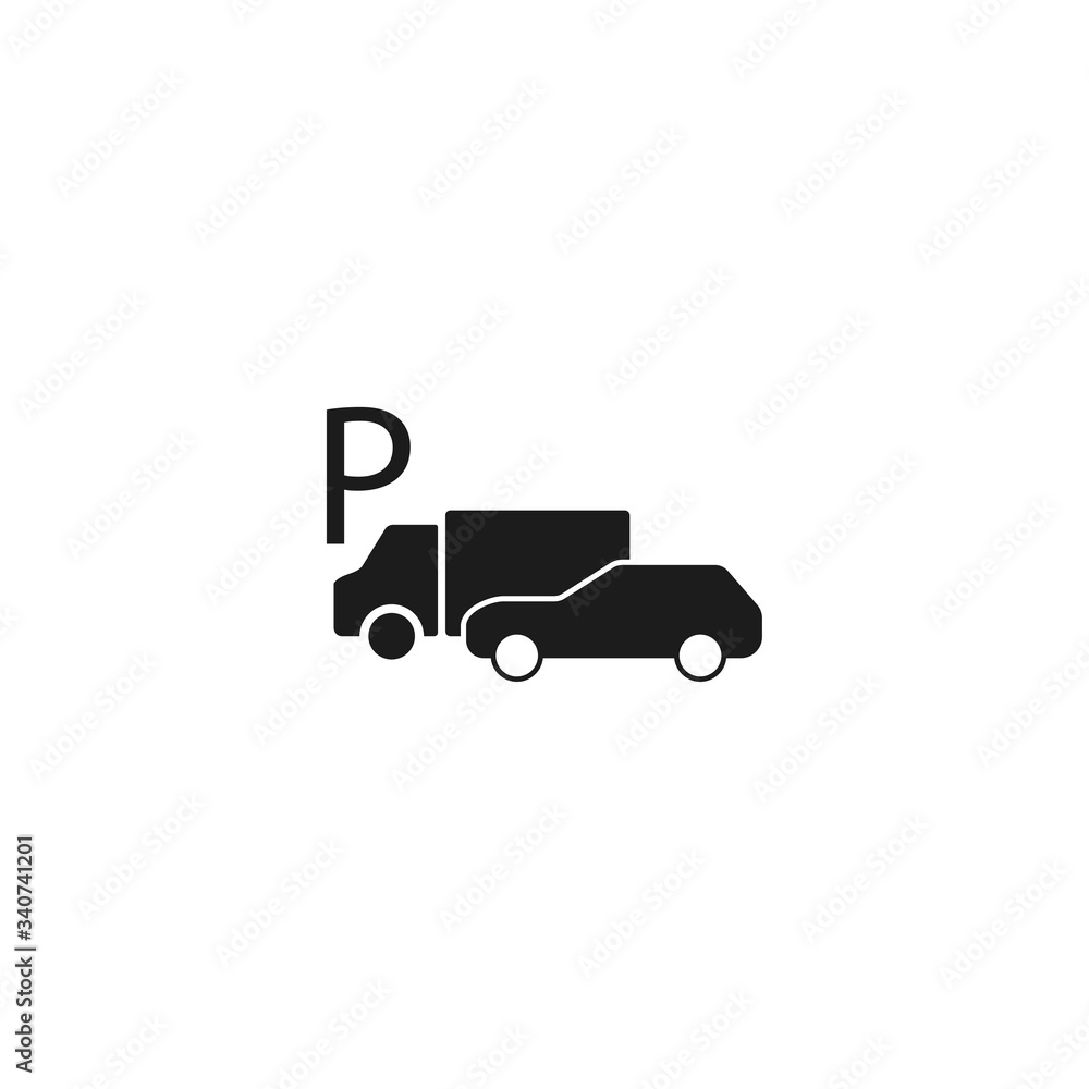 Vector car parking Icon . Lorem Ipsum Illustration design