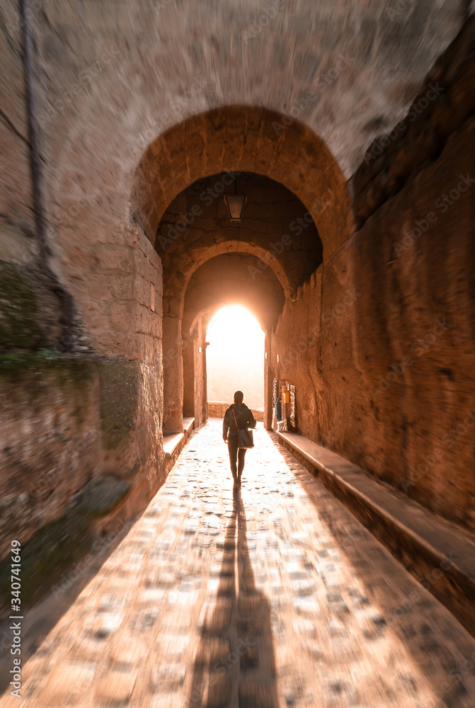 civita di bagnoregio fotografata al tramonto