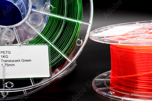 Fotografia Reels of 3d printing filament
