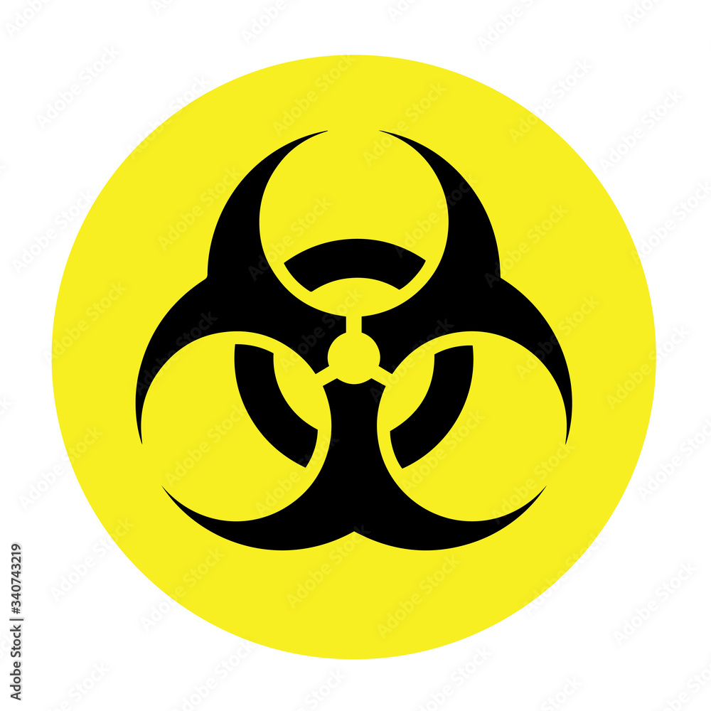 Yellow Danger Coronavirus Biohazard Warning. Biohazard symbol, sign of biological threat alert . Lockdown pandemic stop Coronavirus outbreak covid-19 symptoms warning and quarantine Yellow Danger Coronavirus Biohazard Warning. Biohazard symbol, sign of biological threat alert . Lockdown pandemic stop Coronavirus outbreak covid-19 symptoms warning and quarantine