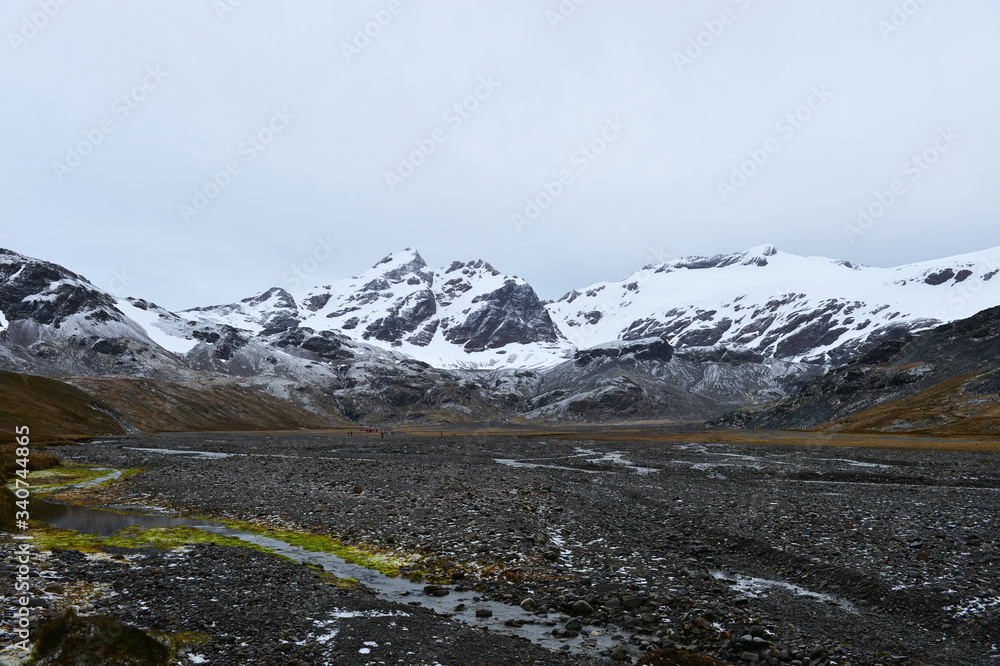mountain landscape with snow in antarctica