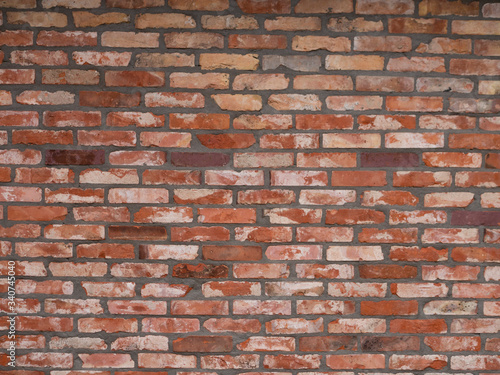 symmetrical red brick wall texture